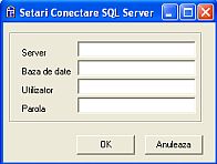 Setari conectare SQL Server redim